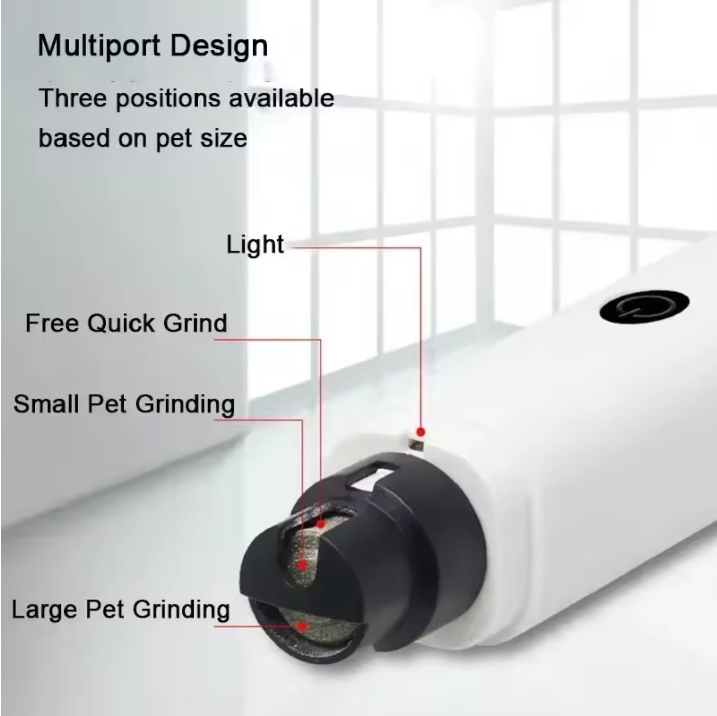 ThePawsnTails™ Stress-Free Pet Nail Grinder with LED Light