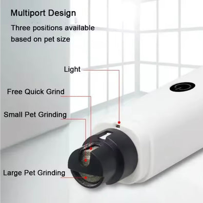 ThePawsnTails™ Stress-Free Pet Nail Grinder with LED Light